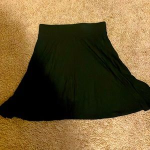 Black ribbed skater skirt